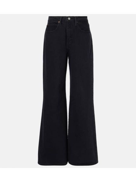 Hög midja flare jeans Frame svart