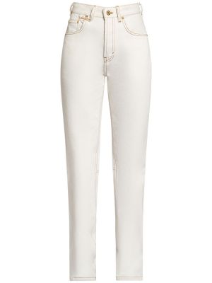 Jeans a vita alta Jacquemus bianco