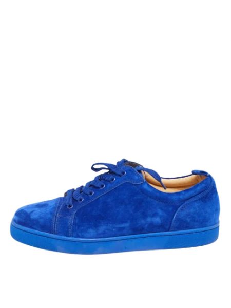 Sneakersy zamszowe Christian Louboutin Pre-owned niebieskie