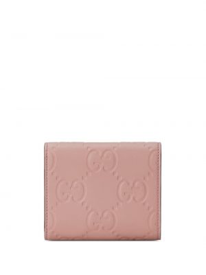 Portfel skórzany Gucci różowy