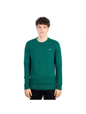 Sweter bawełniany Tommy Hilfiger zielony