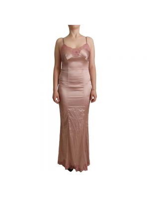 Różowa sukienka długa Dolce And Gabbana