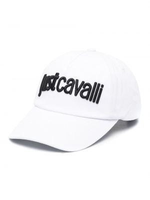 Haftowana czapka z daszkiem bawełniana Just Cavalli