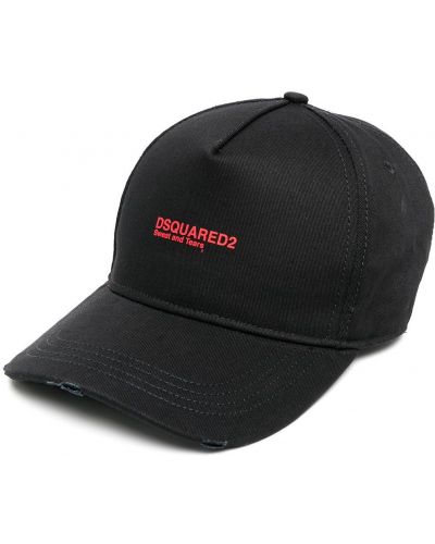 Brodert cap Dsquared2 svart