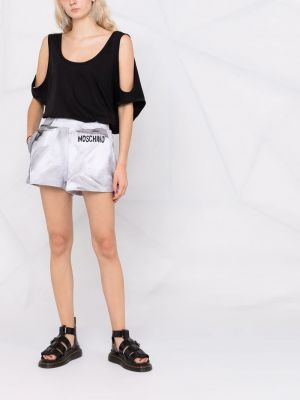 Pantalones cortos deportivos con estampado abstracto Moschino gris