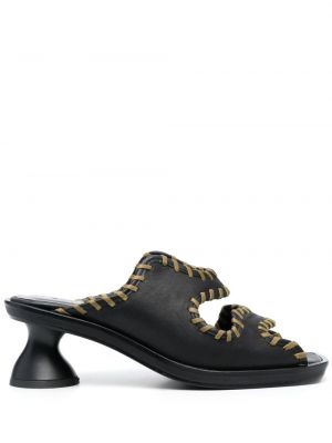 Kožené sandále Eckhaus Latta čierna
