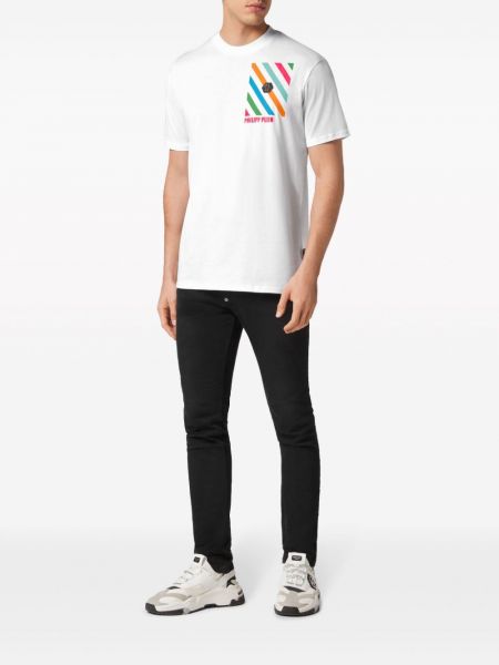 T-shirt en coton à rayures Philipp Plein