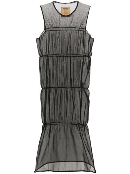 Průsvitné dlouhé šaty Uma Wang černé