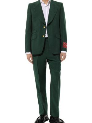 Шерстяной пиджак Gucci зеленый