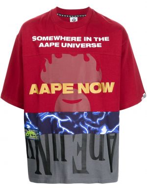 Camiseta con estampado Aape By *a Bathing Ape® rojo