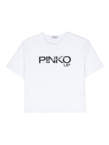 T-shirt for piger Pinko Kids hvid