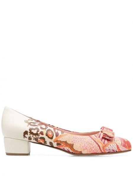 Trykt pumps Salvatore Ferragamo rosa