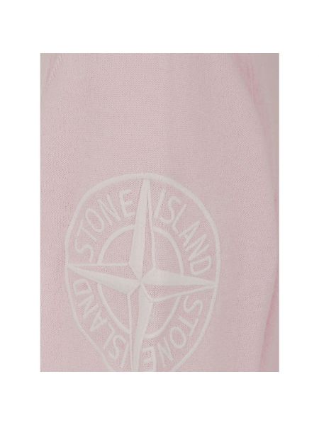 Sudadera con cuello redondo de tela jersey de cuello redondo Stone Island rosa