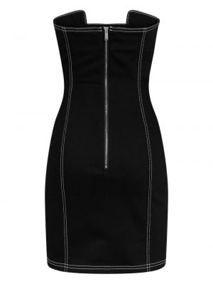 Sukienka koktajlowa sznurowana koronkowa Dsquared2 czarna