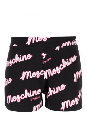 Pantaloni scurți din bumbac cu imagine Moschino