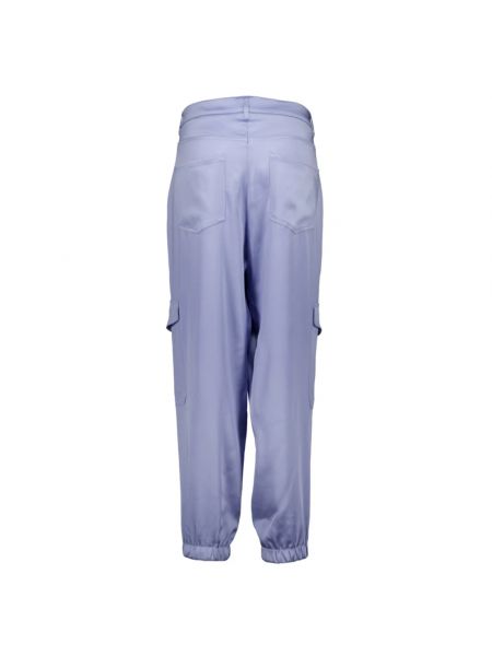 Spodnie sportowe bawełniane w kratkę Cambio niebieskie