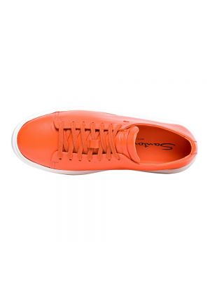 Zapatillas de cuero de tenis Santoni naranja
