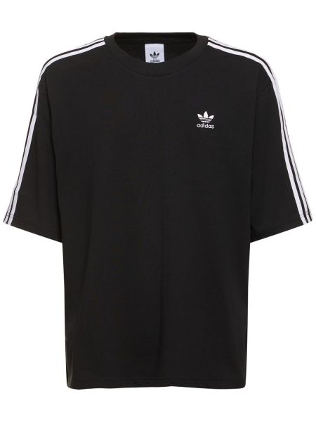 Büyük boy tişört Adidas Originals siyah