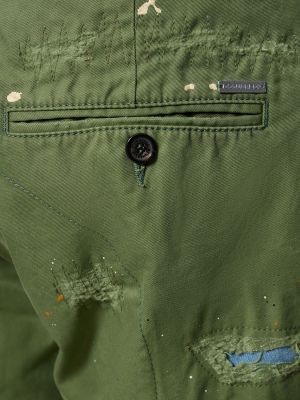 Pantaloni din bumbac Dsquared2 verde