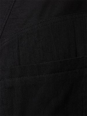 Brīva piegriezuma kokvilnas midi svārki Yohji Yamamoto melns