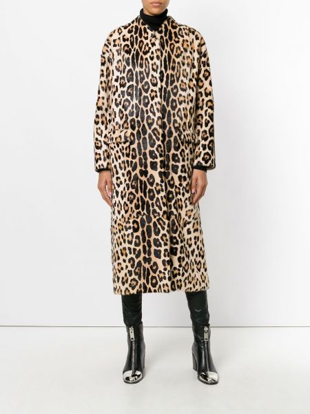Abrigo con estampado leopardo Liska marrón