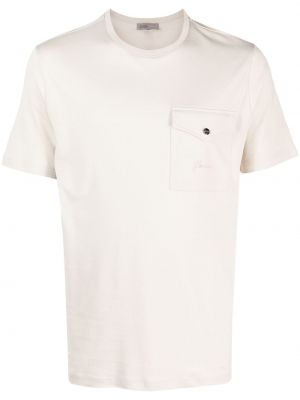 Тениска с джобове Herno бяло
