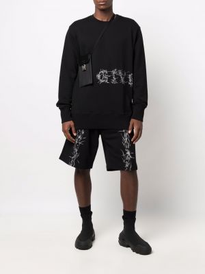 Raštuotos šortai Givenchy juoda