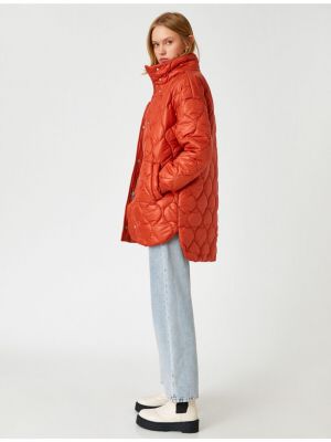 Prošivena anorak jakna s gumbima Koton crvena