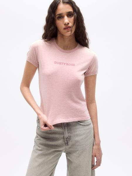 Тениска Pull&bear розово