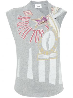 T-shirt mit print Marant Etoile grau