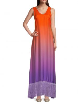 Длинное платье с бахромой Delfi