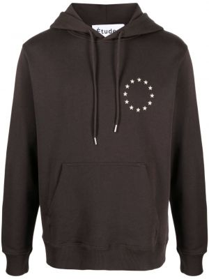 Stern hoodie mit stickerei études braun