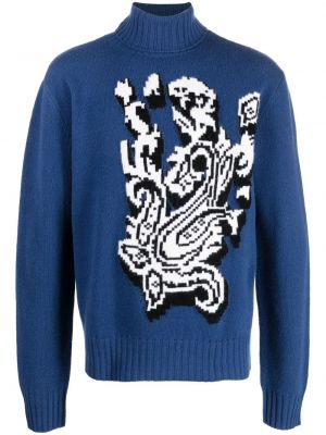 Пуловер с пейсли десен Etro синьо