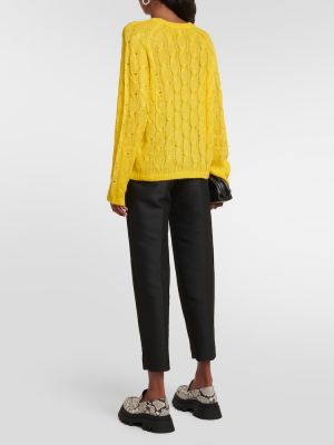 Jersey de lana transparente de tela jersey Dorothee Schumacher amarillo