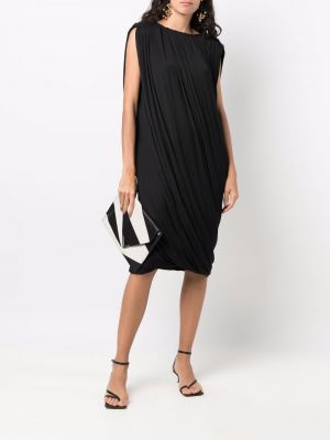 Kleid mit drapierungen Lanvin Pre-owned schwarz