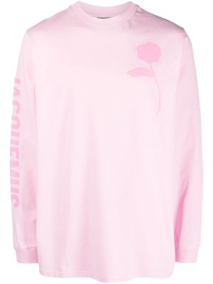 T-shirt a maniche lunghe Jacquemus rosa