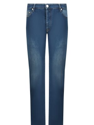 Прямые джинсы Moorer синие
