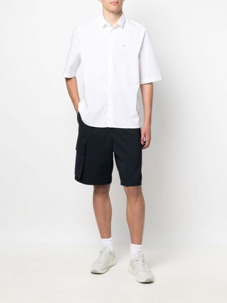 Chemise en coton avec manches courtes Calvin Klein blanc