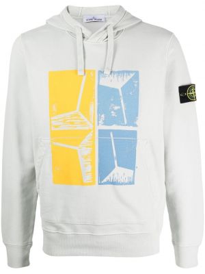 Hoodie Stone Island grå