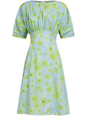 Pamučna haljina s cvjetnim printom s printom Marni
