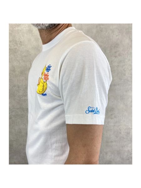 Camiseta con estampado manga corta Mc2 Saint Barth blanco