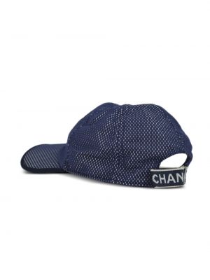 Tinklinis kepurė su snapeliu Chanel Pre-owned mėlyna