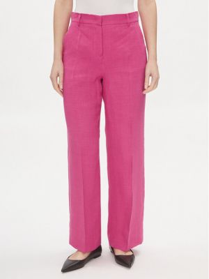 Pantaloni cu picior drept Weekend Max Mara roz