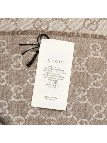 Bufanda con estampado Gucci beige