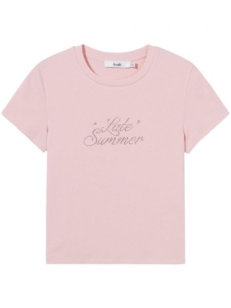 T-shirt avec imprimé slogan B+ab rose