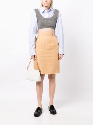 Lininis sijonas su sagomis Chanel Pre-owned