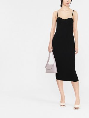 Midi šaty Helmut Lang černé