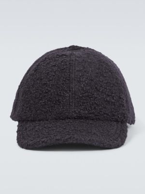 Cappello con visiera di lana di cachemire in lana d'alpaca Gabriela Hearst nero