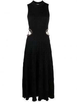 Pletené šaty z nylonu bez rukávů s kulatým výstřihem Jonathan Simkhai - černá
