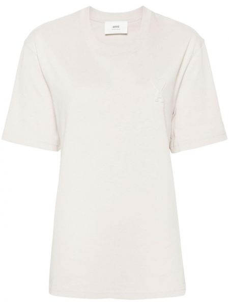 Памучна тениска Ami Paris бяло